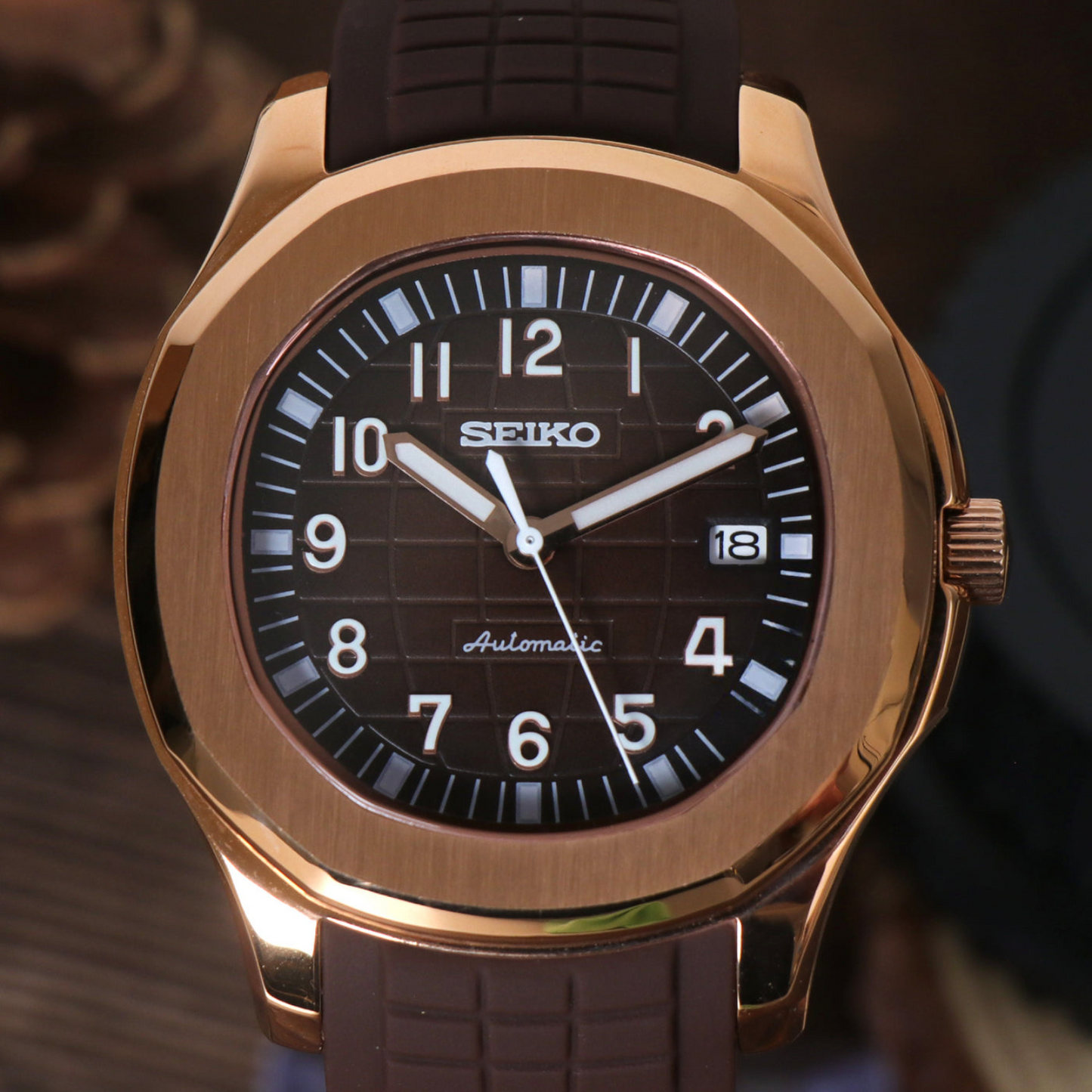 SEIKONAUT BROWN (ROSE GOLD)