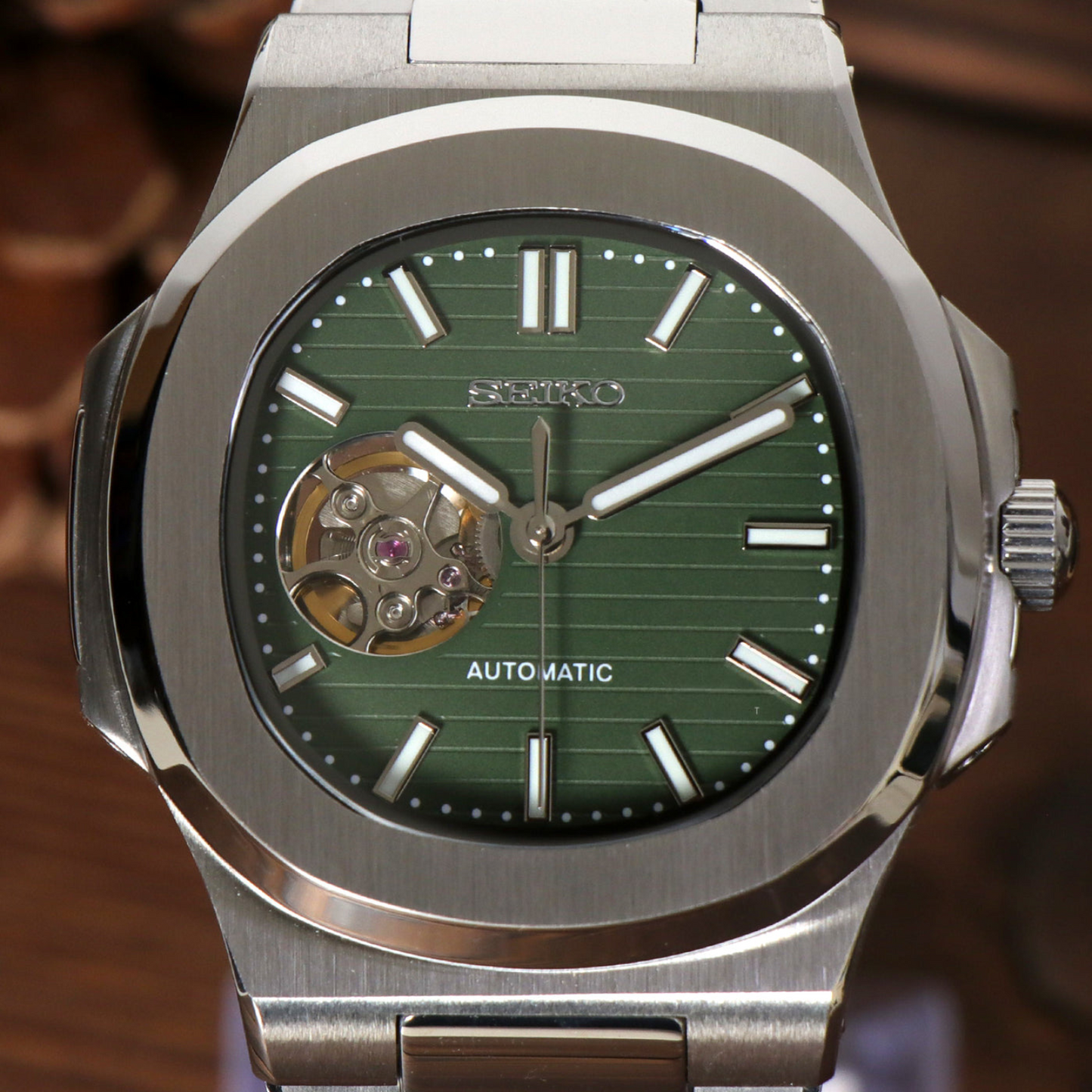 NAUTIKO OLIVE GREEN OPEN MOVEMENT