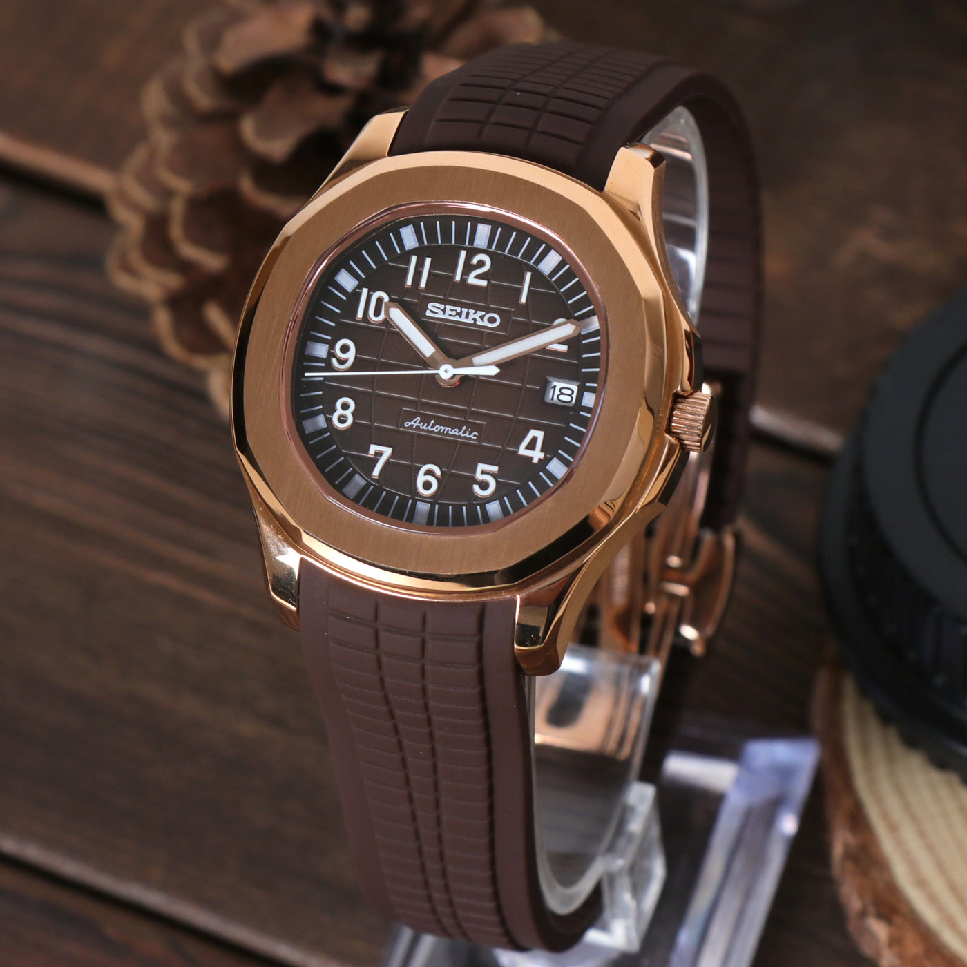 SEIKONAUT BROWN (ROSE GOLD)