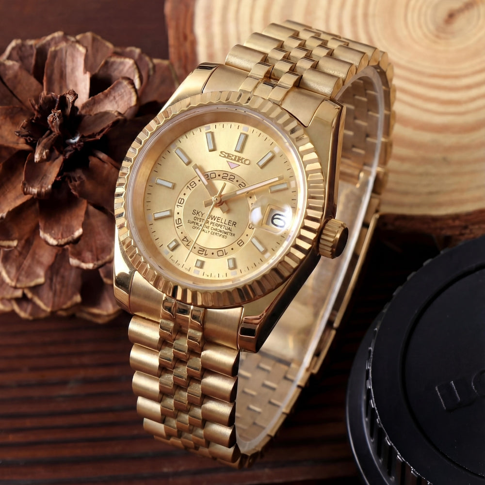 SEIKOJUST SKY-DWELLER GOLD