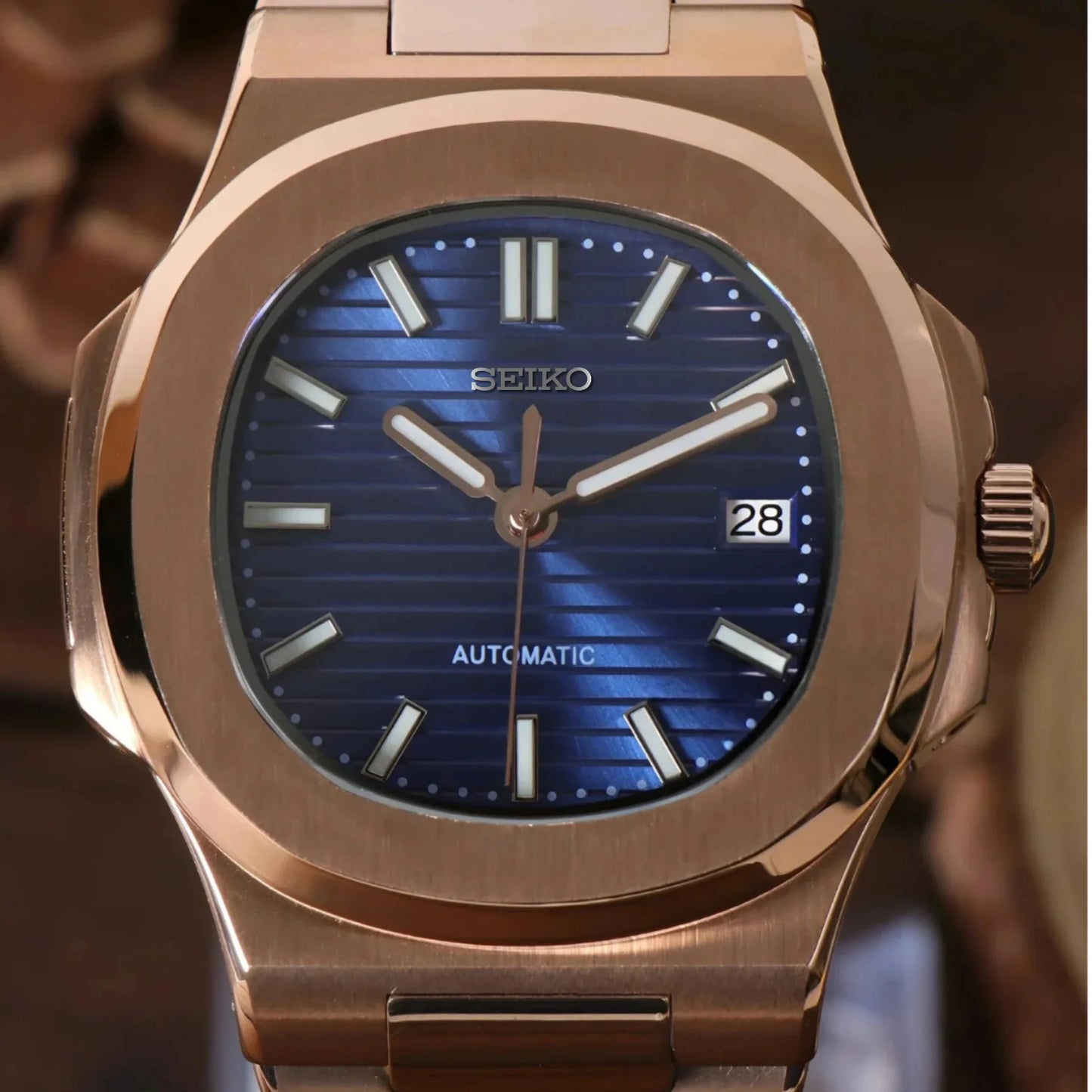 NAUTIKO ROSE GOLD ROYALE BLUE