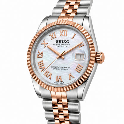 LADYJUST WHITE PEARL ROMAN (TWO TONES)