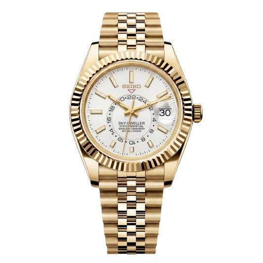 SEIKOJUST SKY-DWELLER WHITE (GOLD)