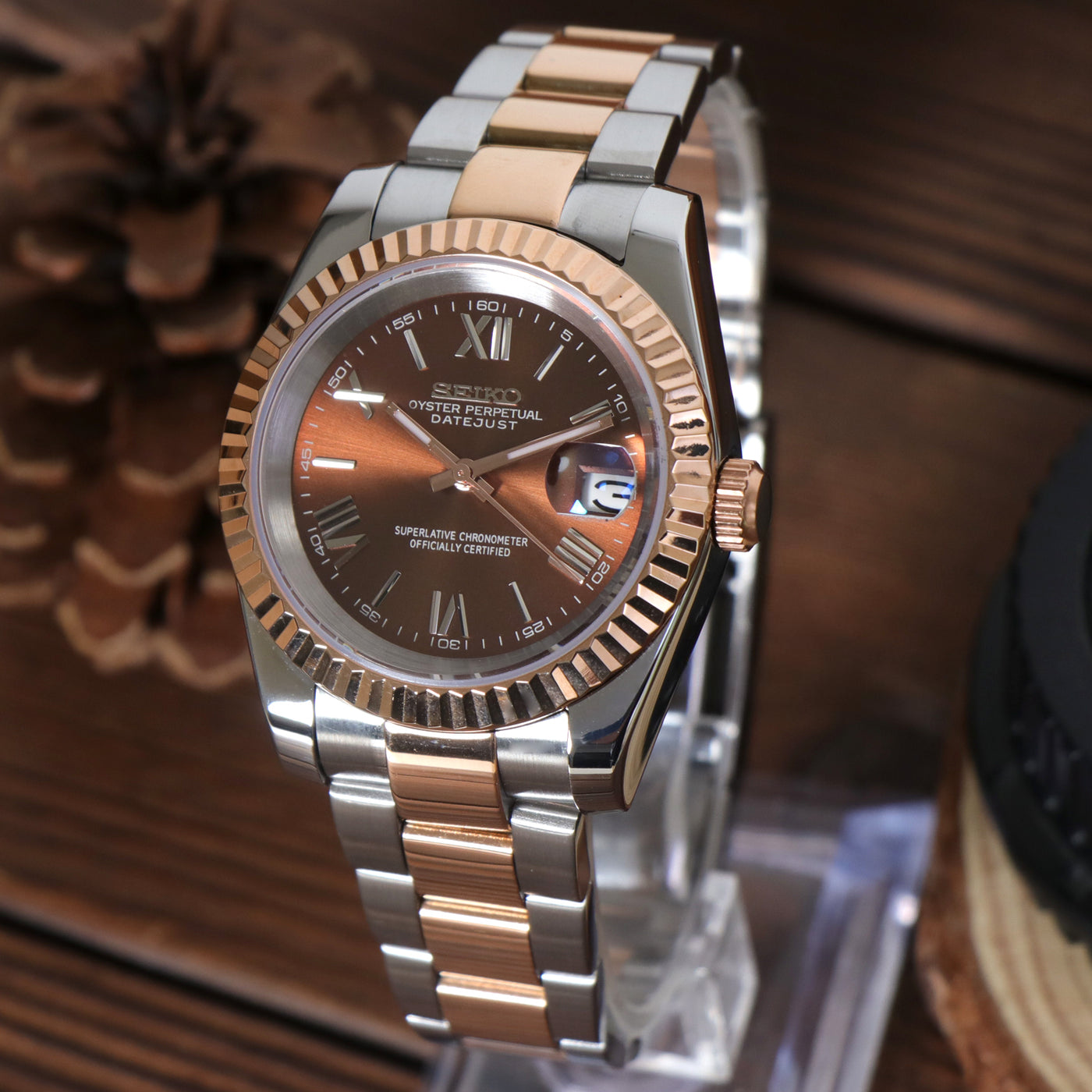 SEIKOJUST CHOCOLATE ROMAN (TWO-TONE) – ModyTime SEIKOJUST CHOCOLATE ROMAN (TWO-TONE) – ModyTime