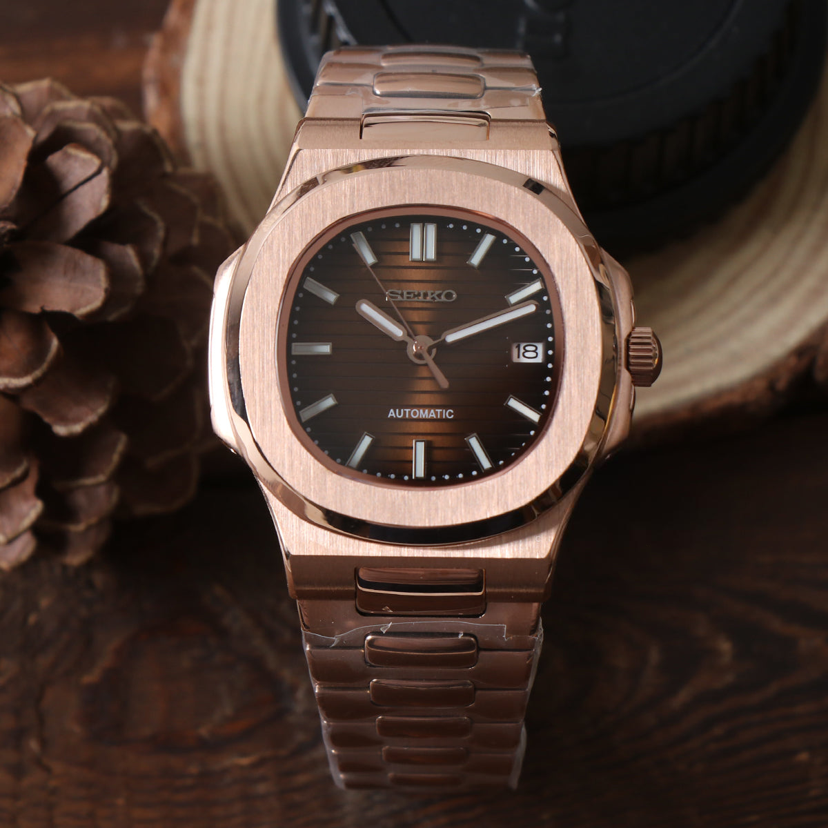 NAUTIKO ROSE GOLD BROWN