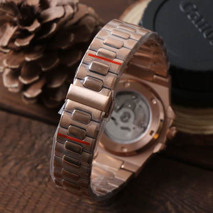 NAUTIKO ROSE GOLD CHOCOLATE OPEN HEART