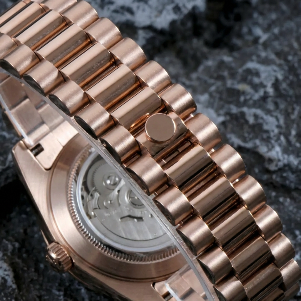 SEIKO JUST DAY-DATE CHOCOLATE ARABIC ROSE GOLD