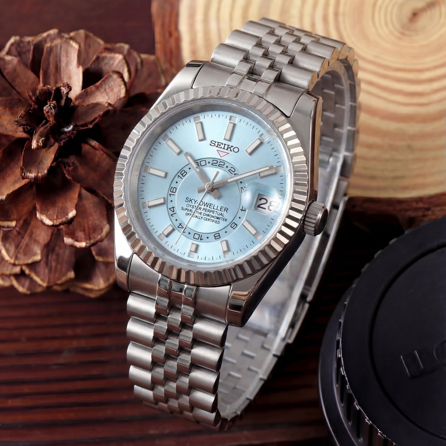 SEIKOJUST SKY-DWELLER ICE BLUE