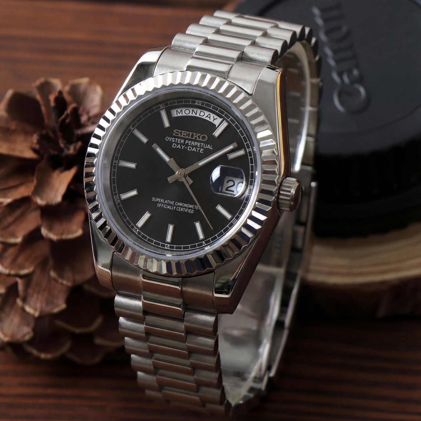 SEIKOJUST DAY-DATE CLASSIC BLACK