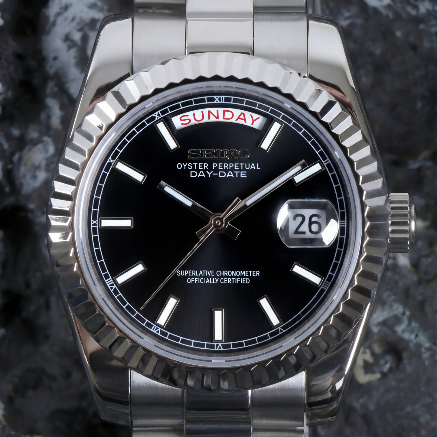 SEIKOJUST DAY-DATE CLASSIC BLACK