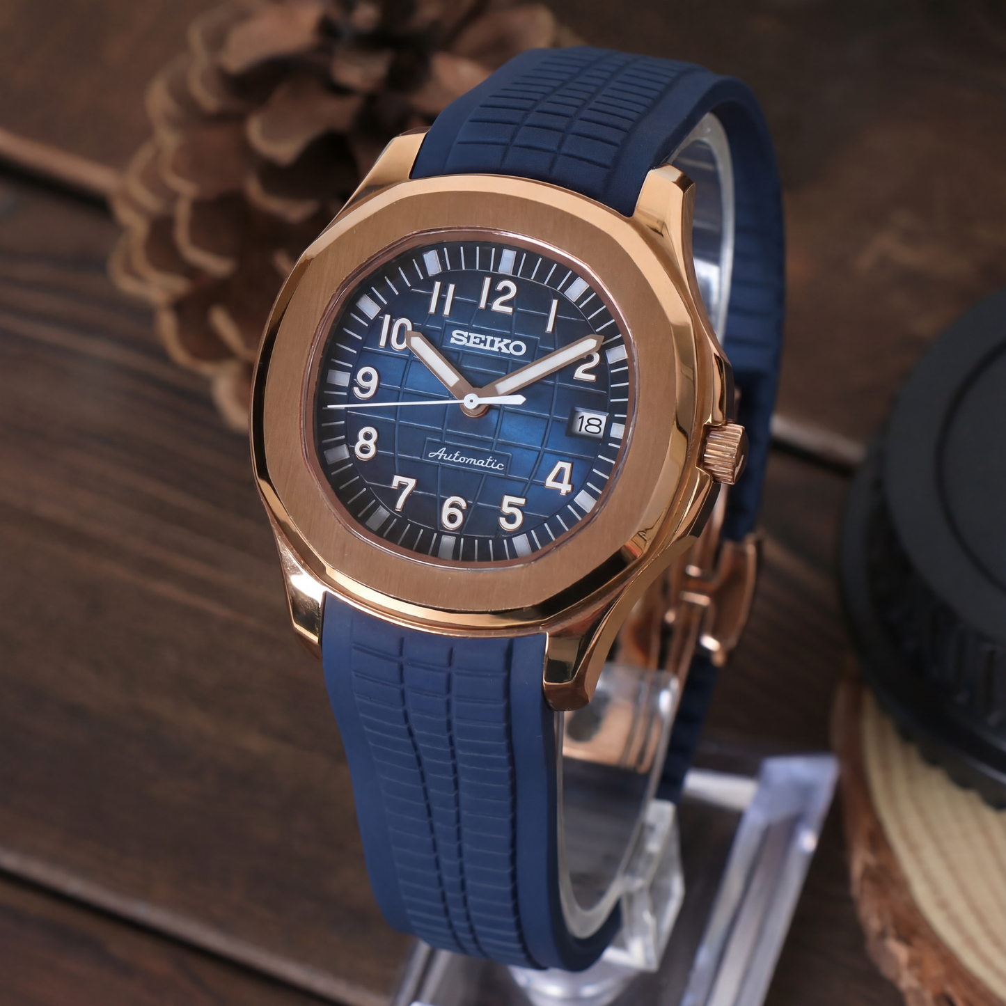 SEIKONAUT BLUE (ROSE GOLD)