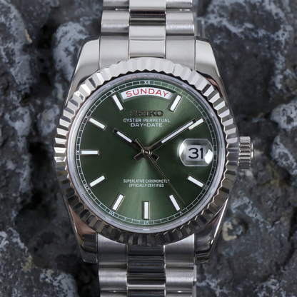 SEIKO JUST DAY-DATE MINT GREEN