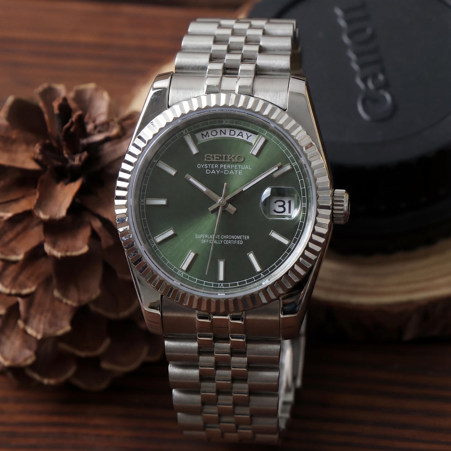 SEIKO JUST DAY-DATE MINT GREEN