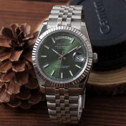 SEIKO JUST DAY-DATE MINT GREEN